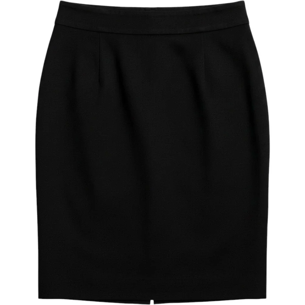 Banana Republic Pencil Skirt Womens 2 Black Stretch Cotton Blend Office Workwear